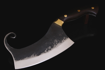 Кухонный топорик "Кебаб", сталь х12мф. Рукоять дерево венге.